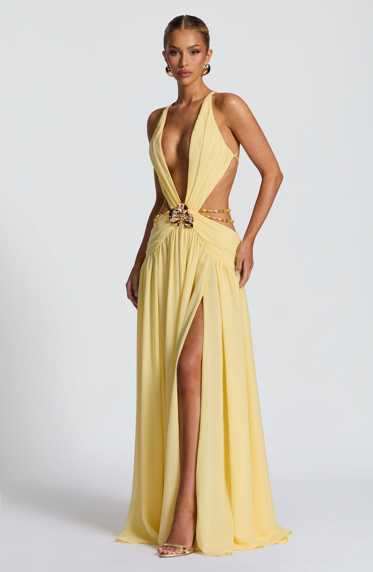 Indianne Maxi Dress in Lemon