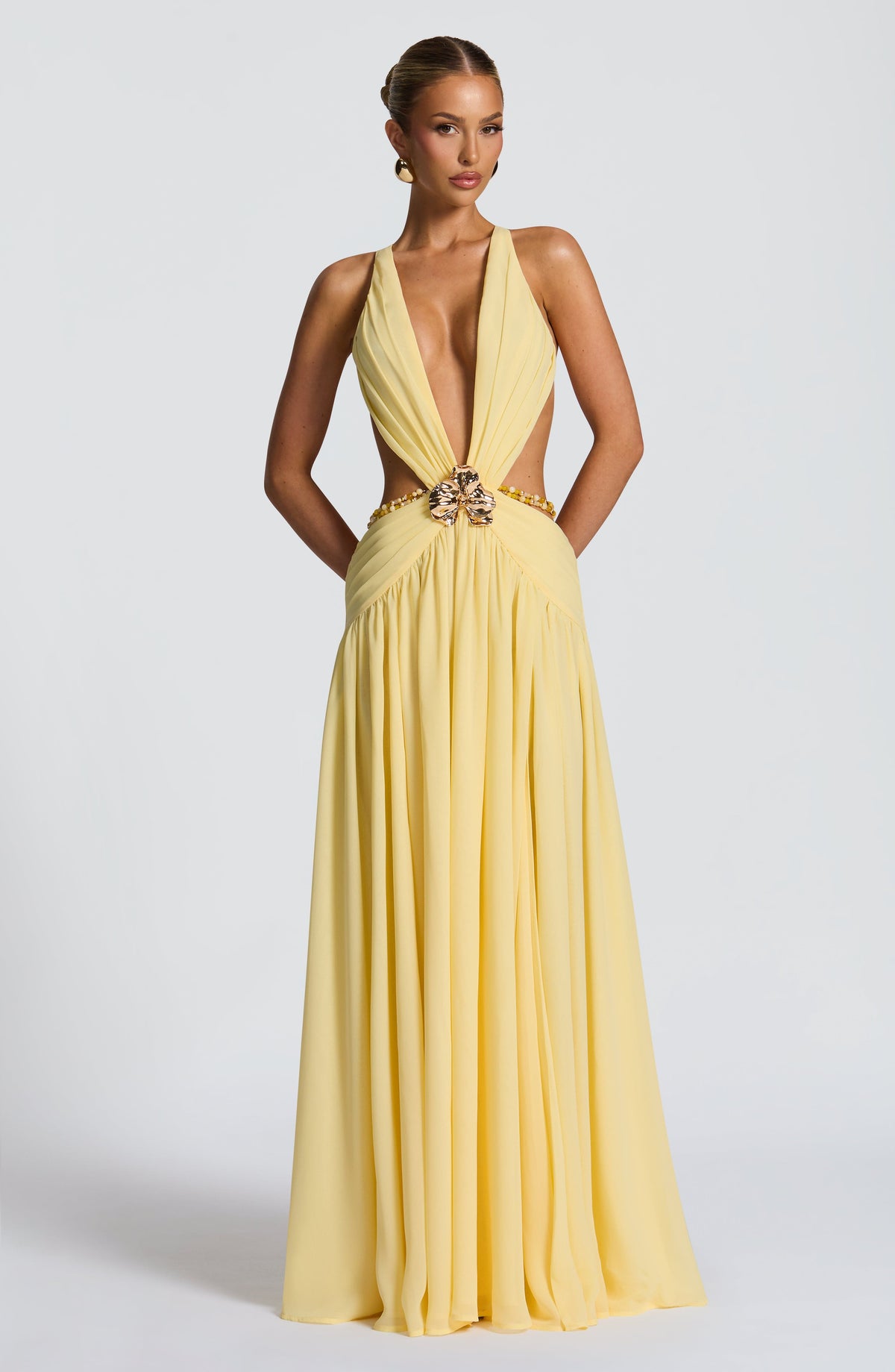 Indianne Maxi Dress in Lemon