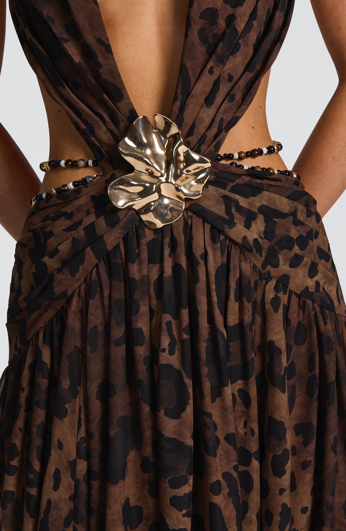 Indianne Maxi Dress in Leopard Print