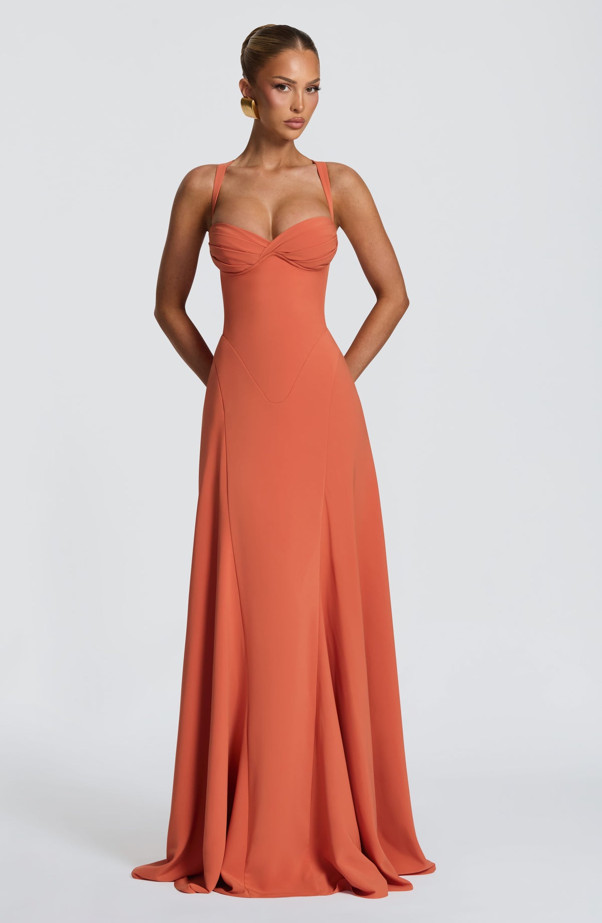 Iriya Maxi Dress in Burnt Orange