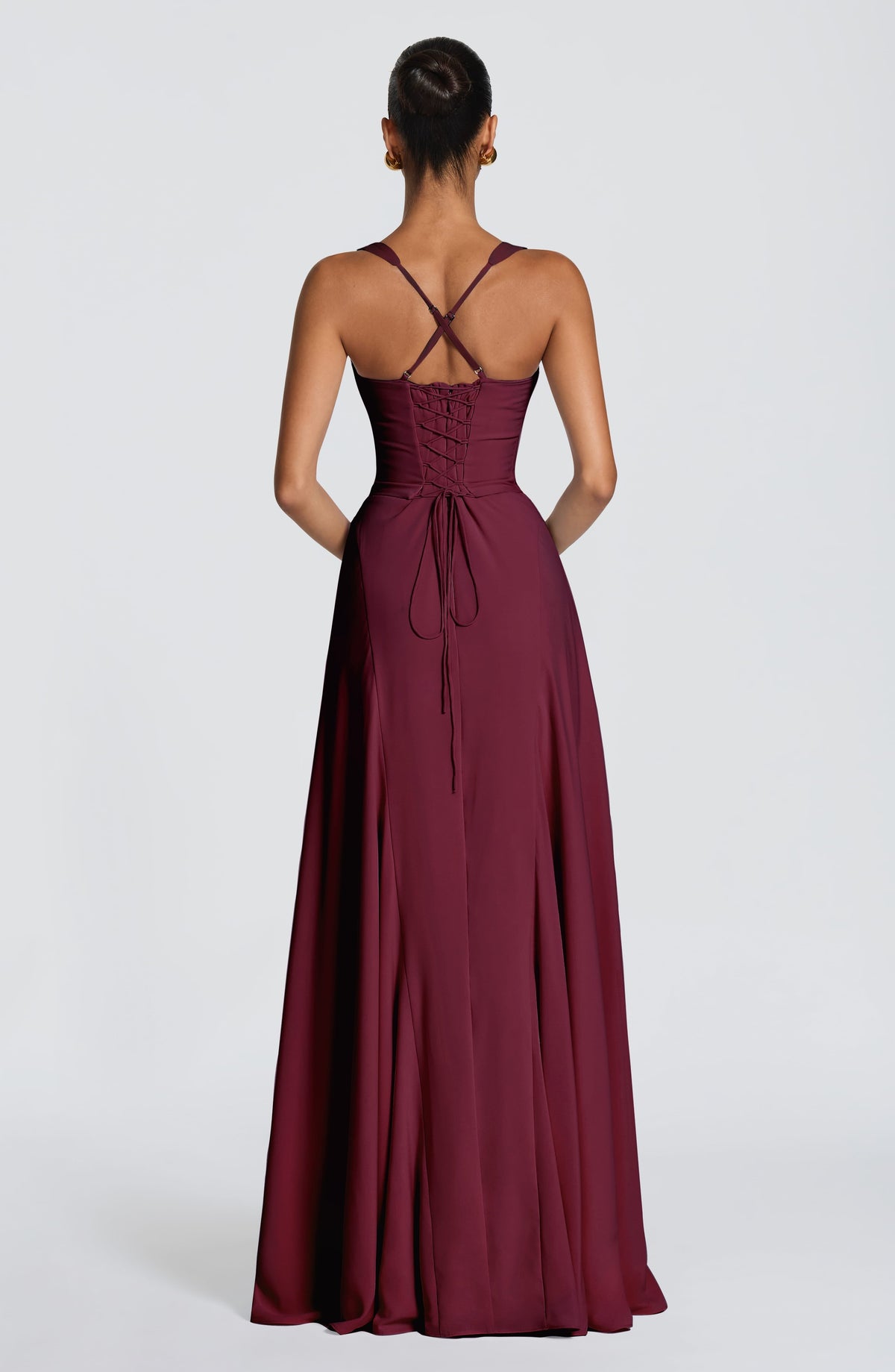 Iriya Maxi Dress in Cherry Lacquer