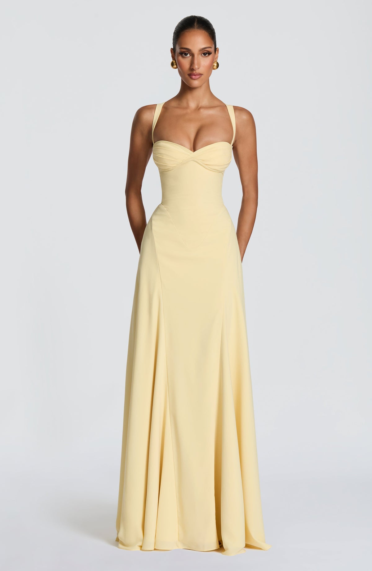 Iriya Maxi Dress in Lemon
