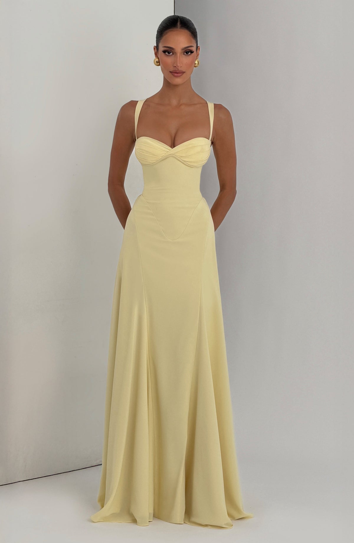 Iriya Maxi Dress in Lemon