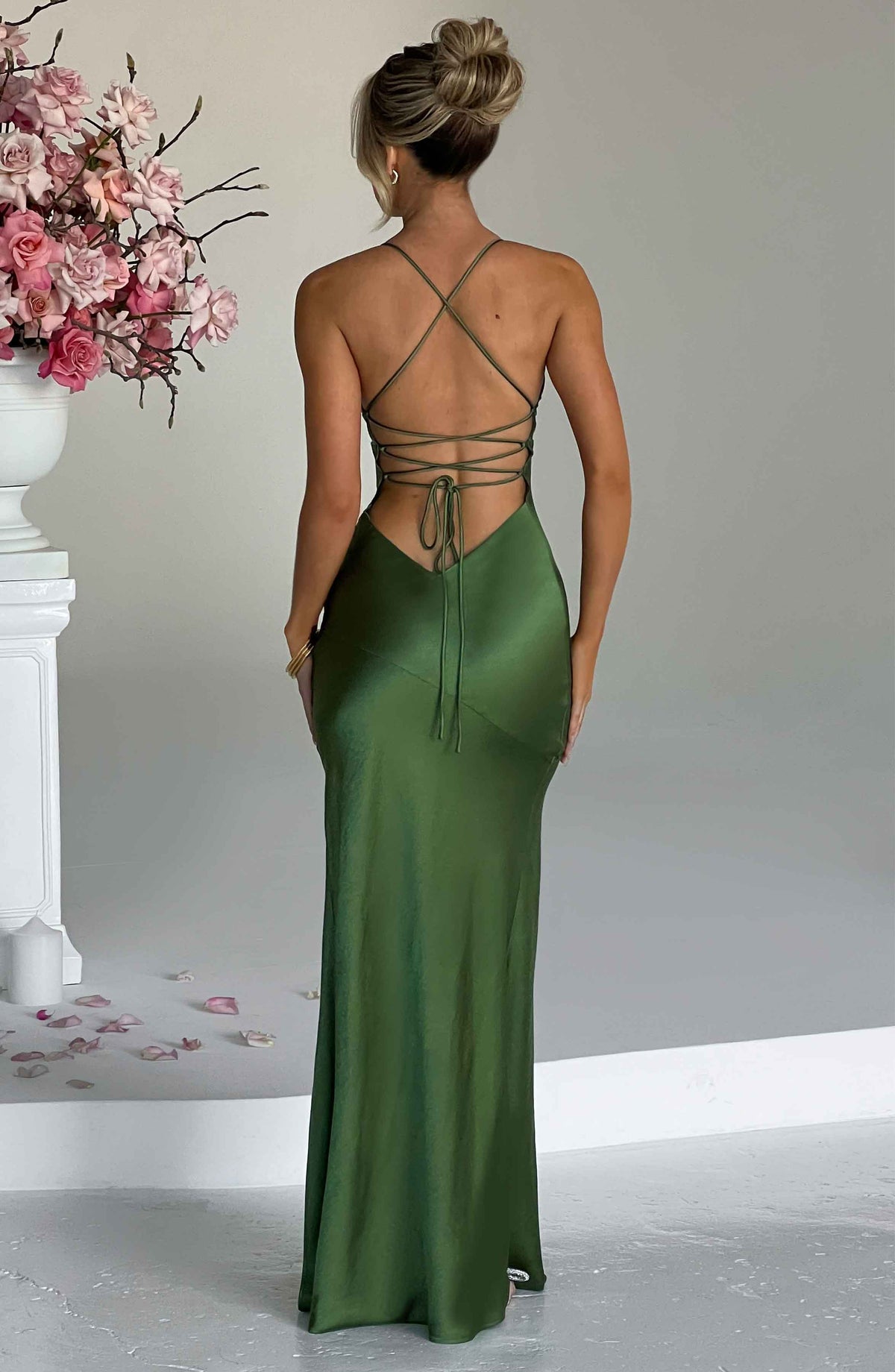 Isabeau Maxi Dress in Emerald