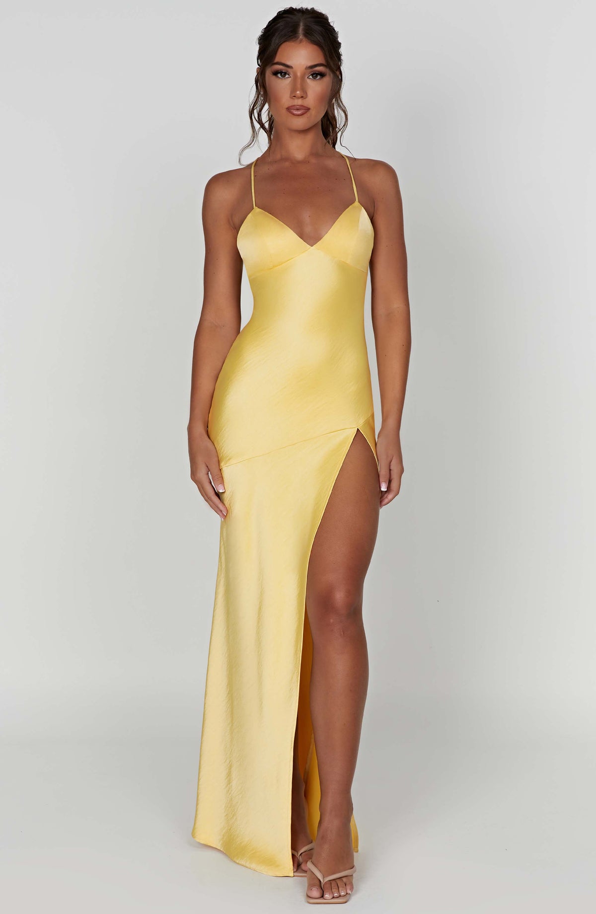 Isabeau Maxi Dress in Lemon