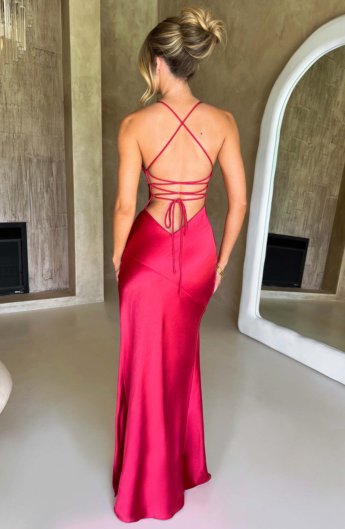 Isabeau Maxi Dress in Red