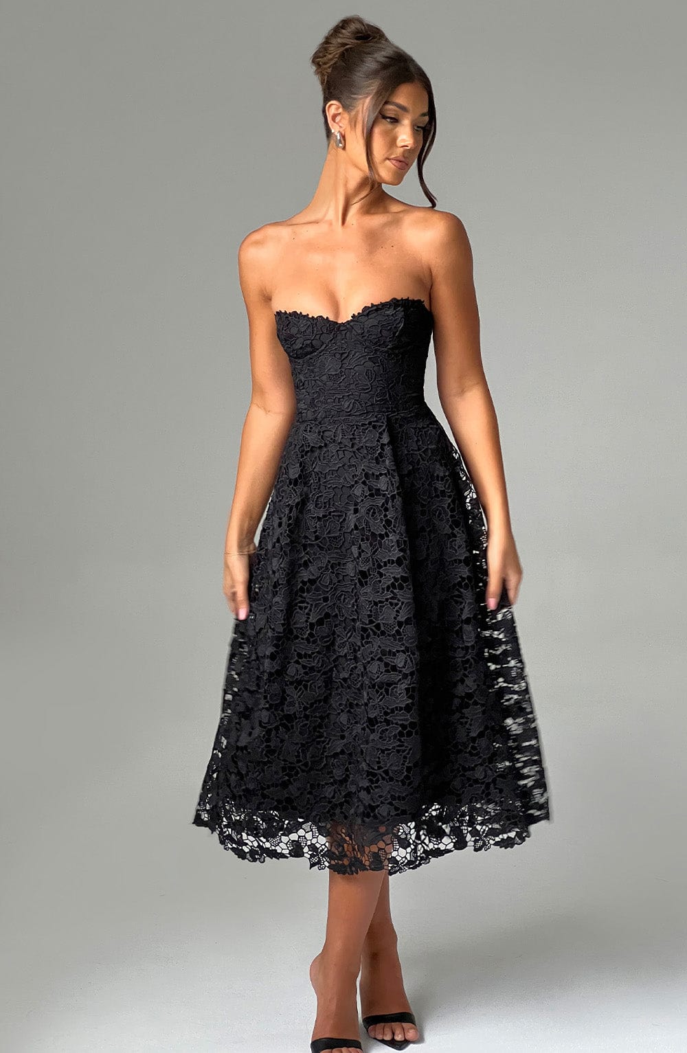Ishara Midi Dress in Black