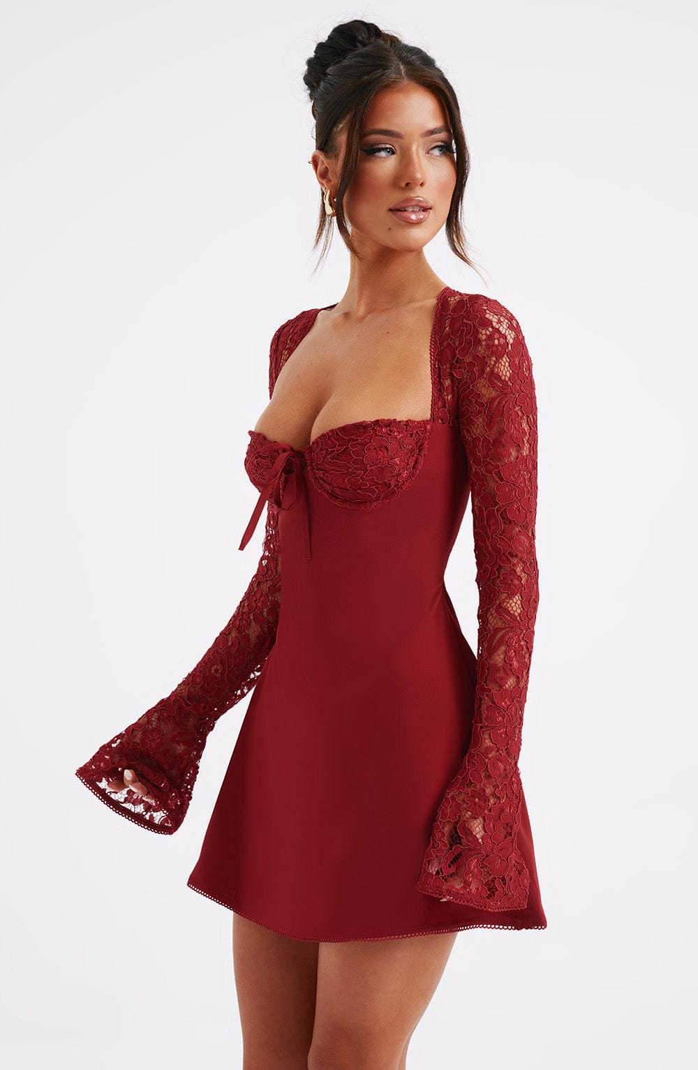 Jacinthe Mini Dress in Red