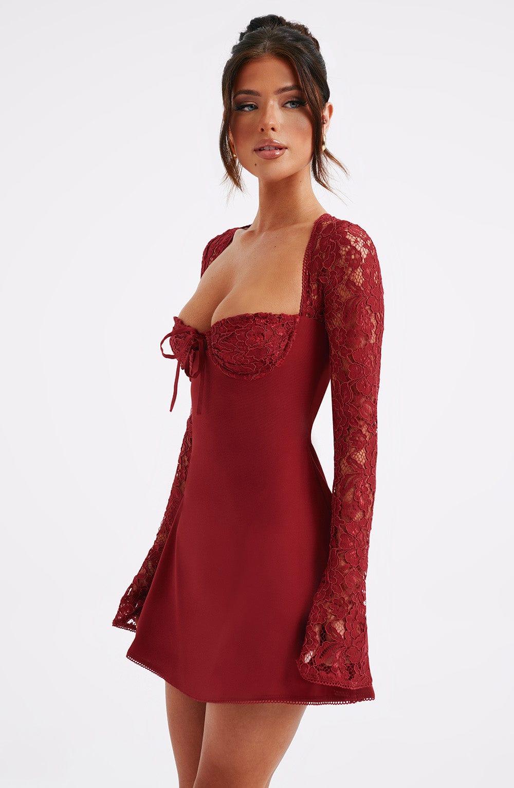 Jacinthe Mini Dress in Red