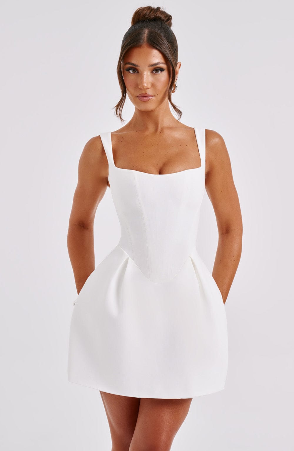 Janelia Mini Dress in Ivory