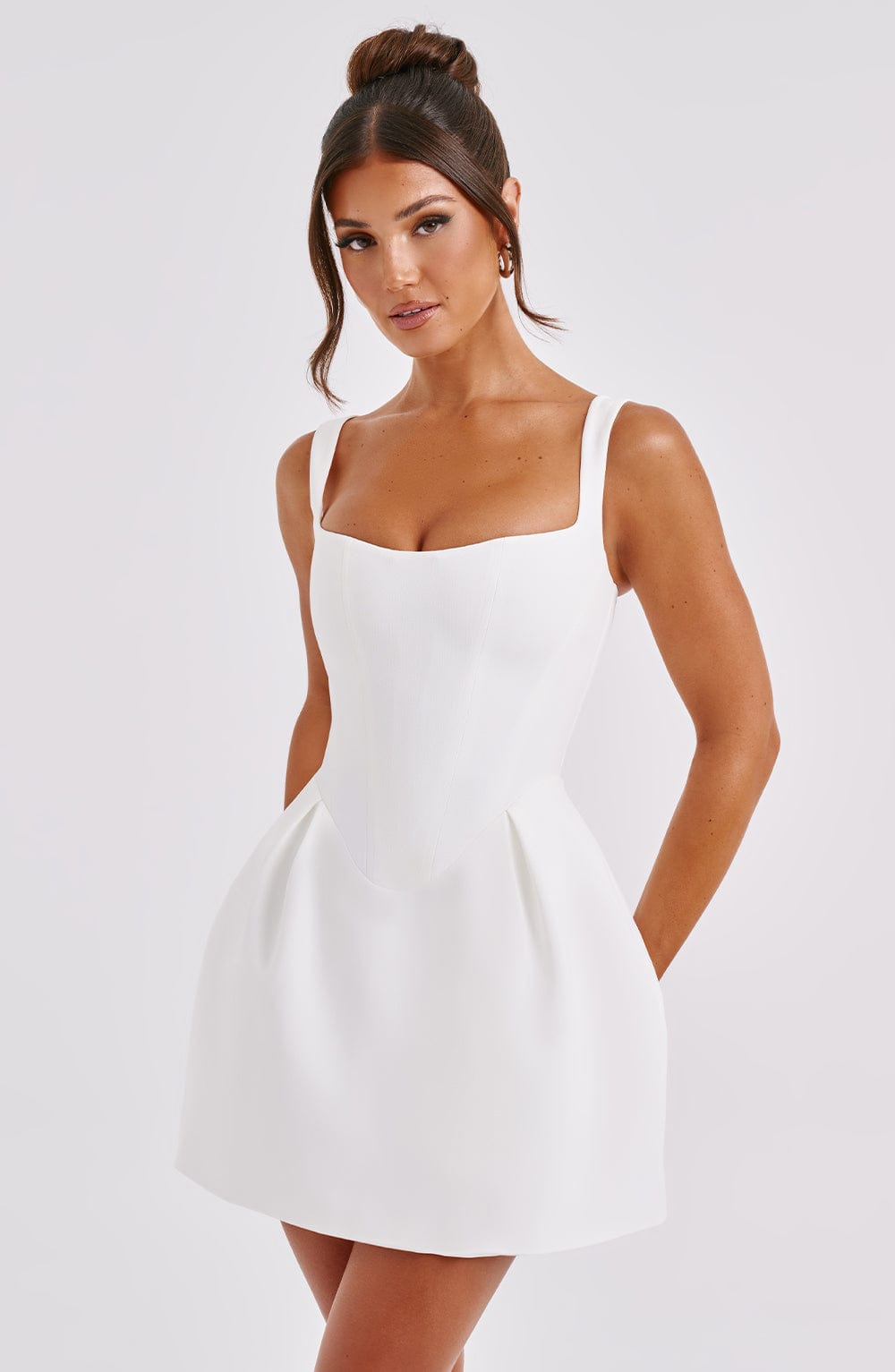 Janelia Mini Dress in Ivory