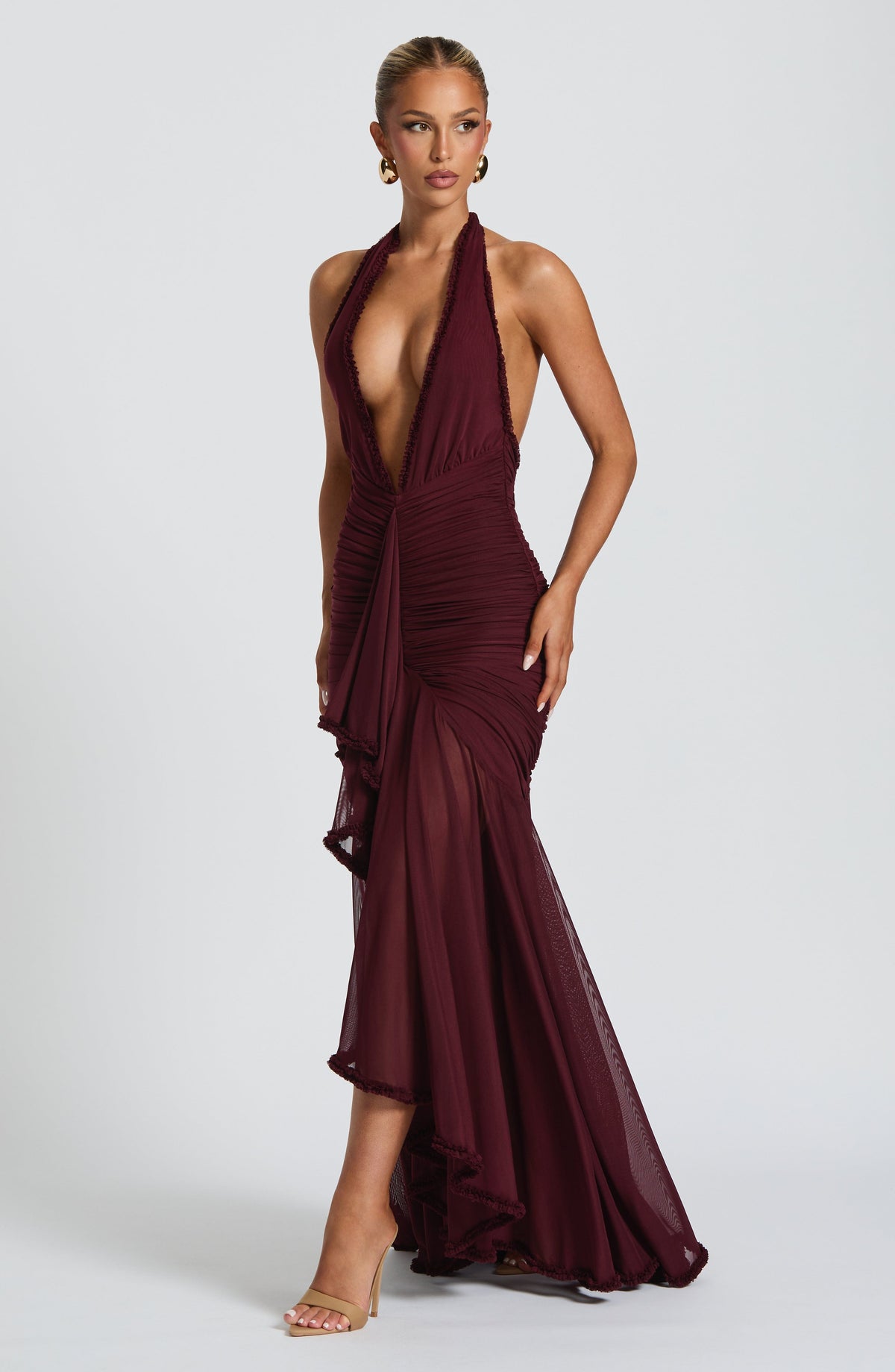 Janesse Maxi Dress in Cherry Lacquer