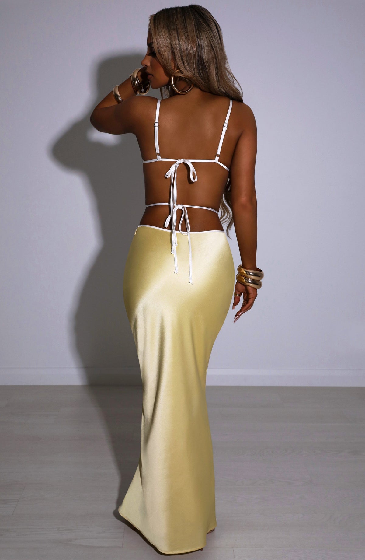 Jasmyra Maxi Skirt in Lemon