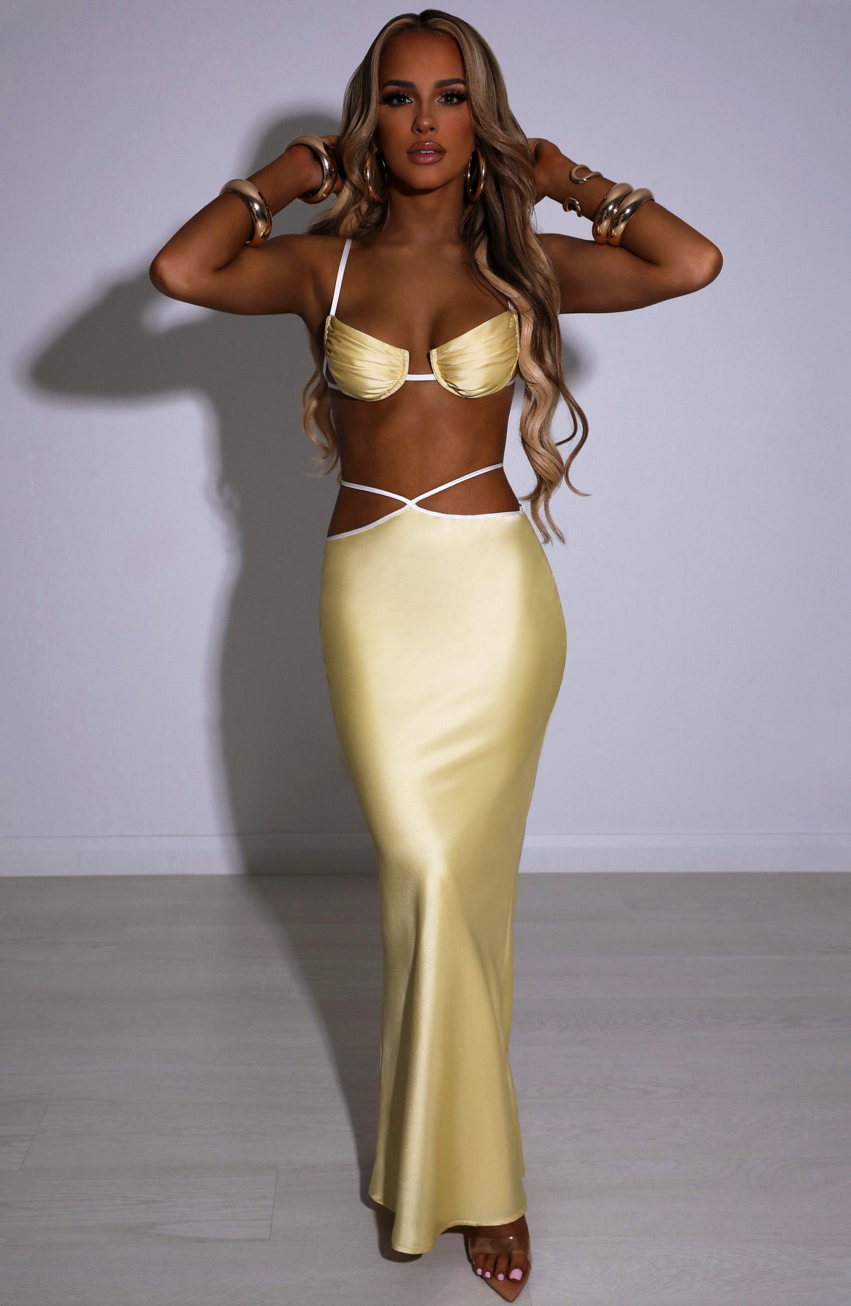 Jasmyra Maxi Skirt in Lemon