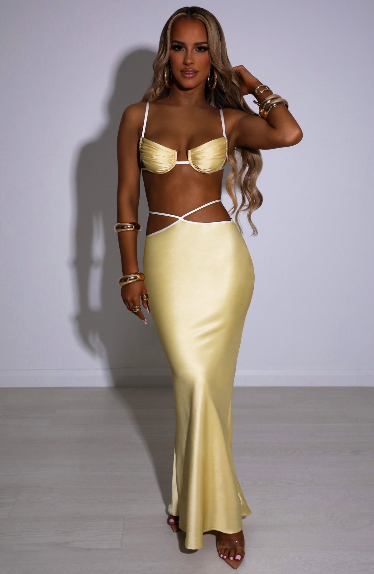 Jasmyra Maxi Skirt in Lemon