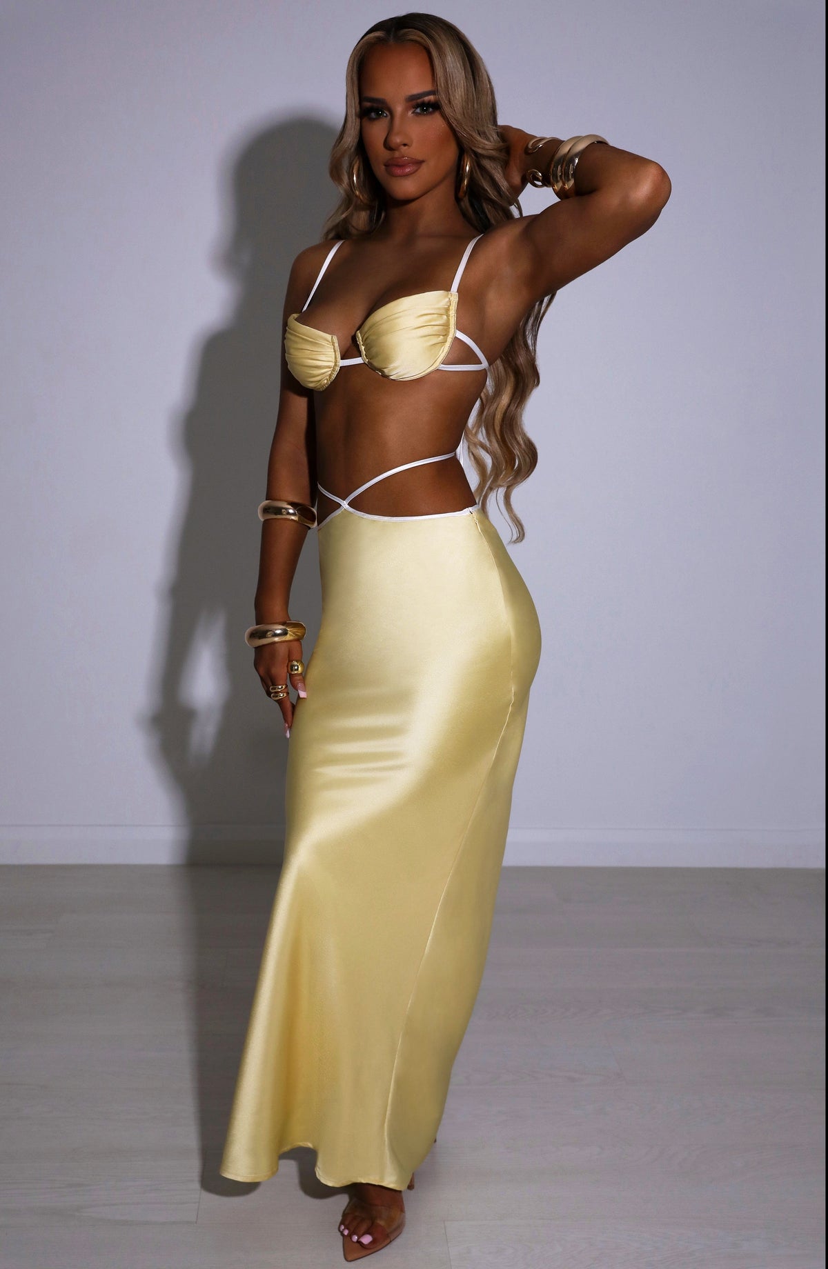Jasmyra Maxi Skirt in Lemon