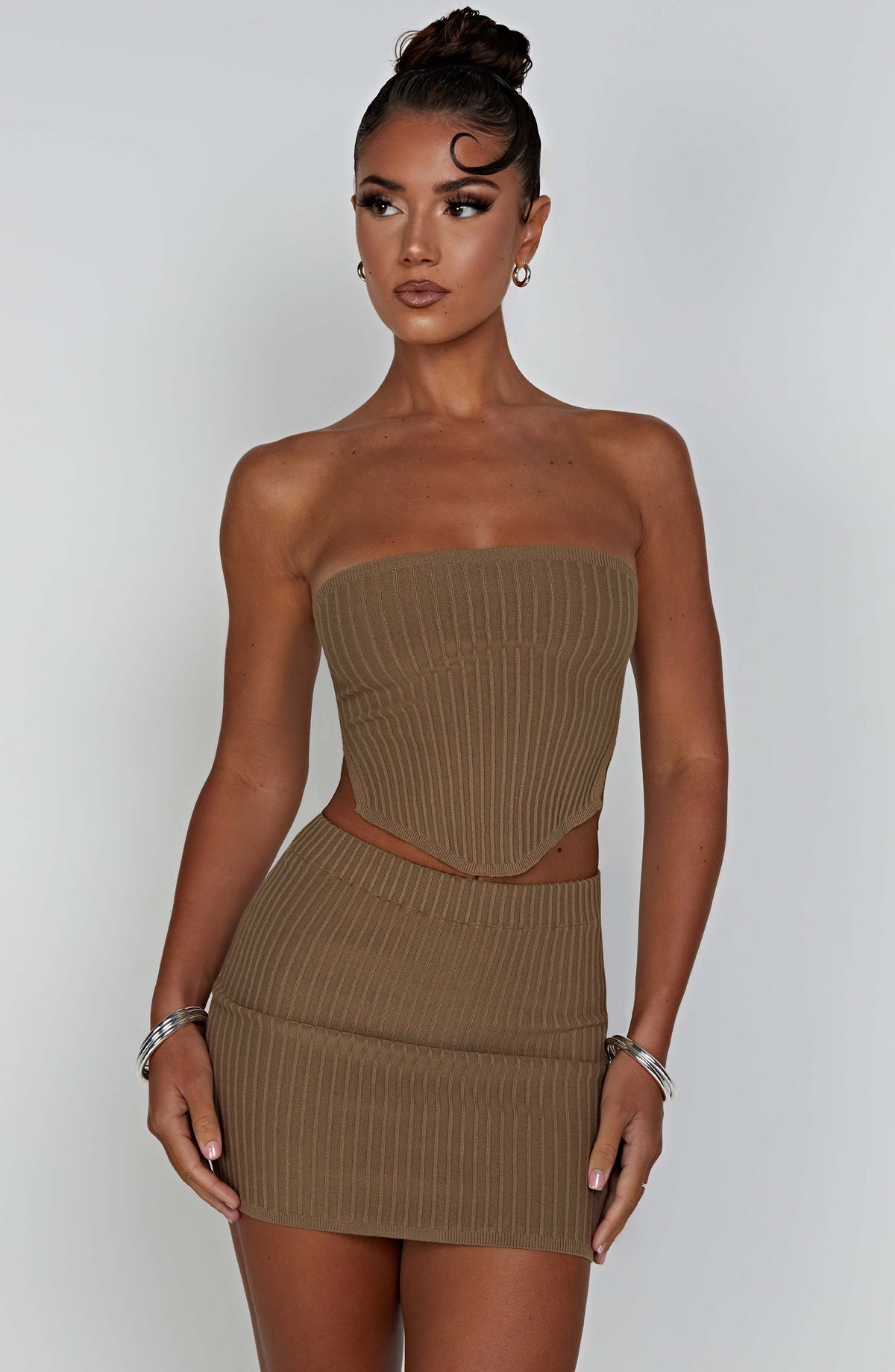 Jazlyn Mini Skirt in Mocha