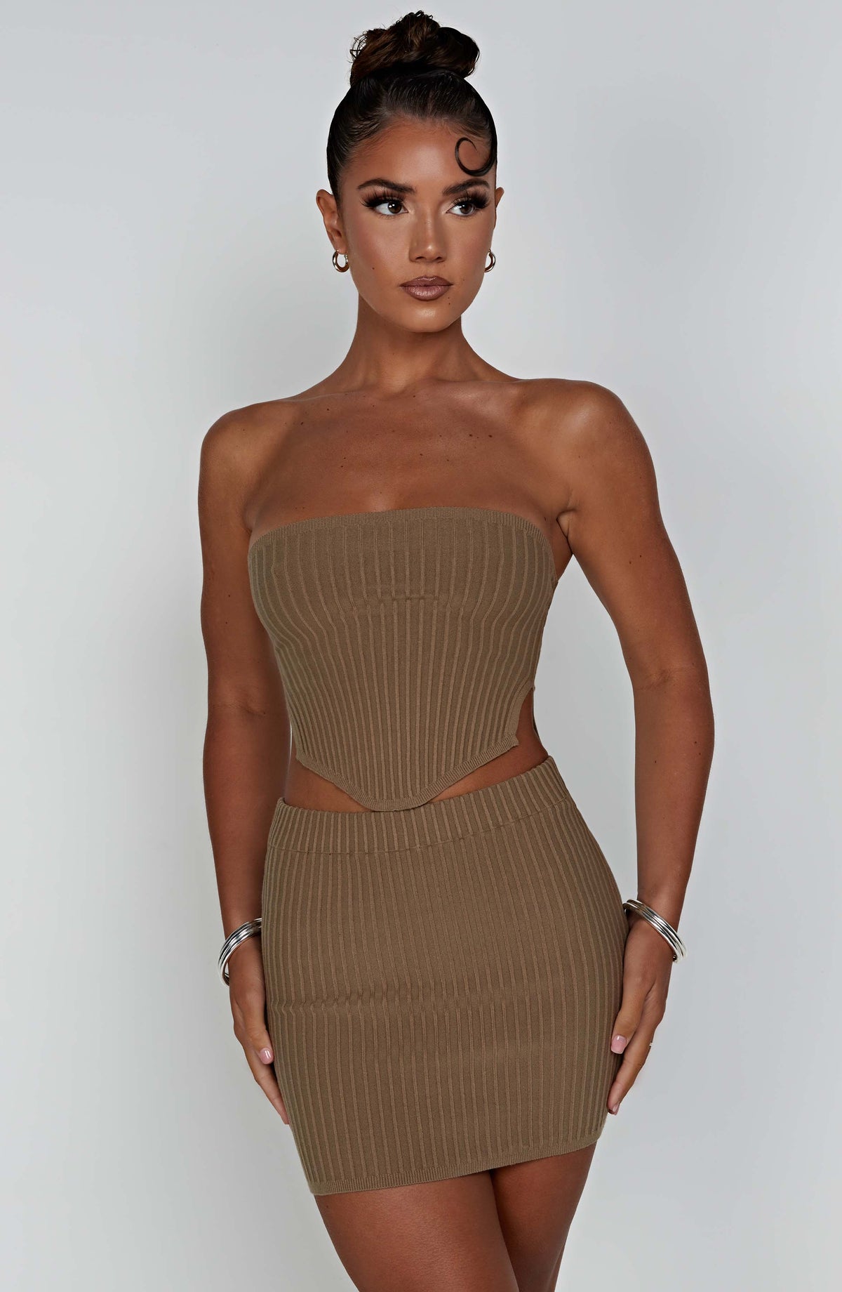 Jazlyn Mini Skirt in Mocha