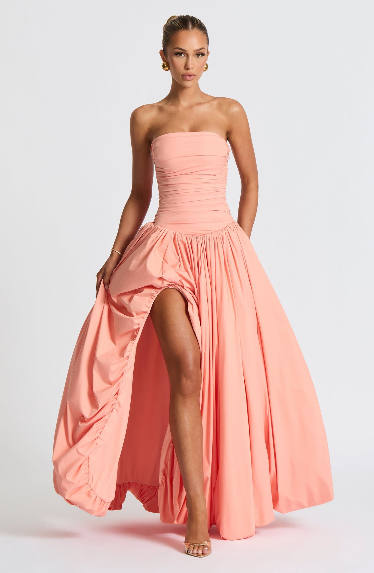 Jilena Maxi Dress in Peach