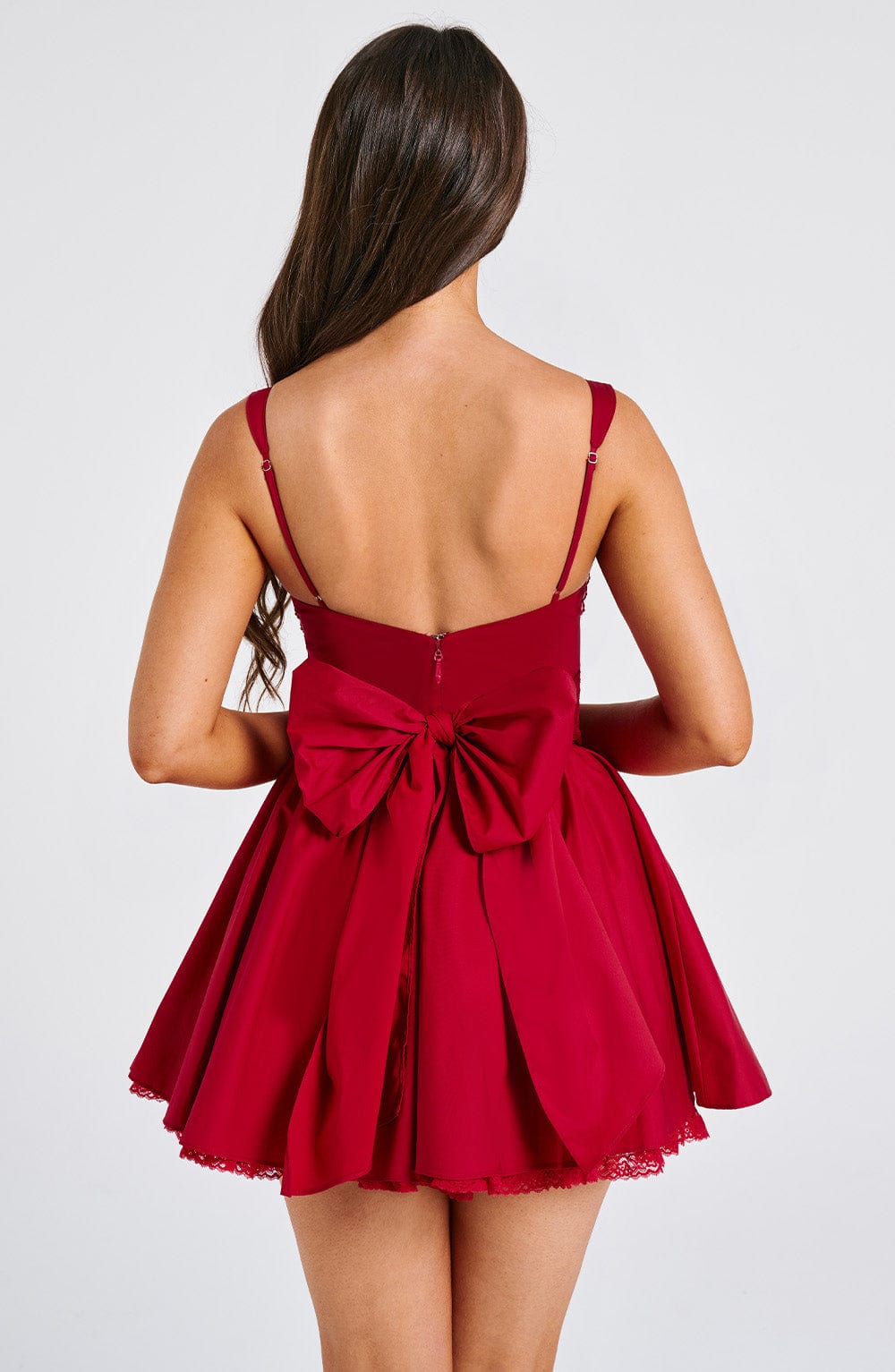 Josette Mini Dress in Red