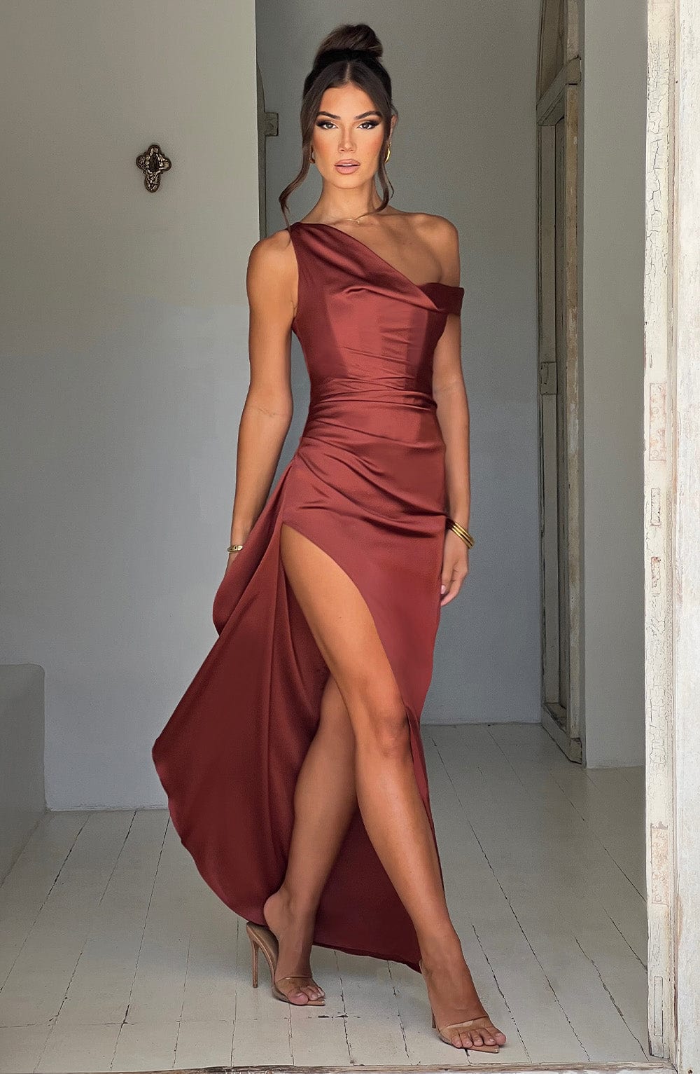 Julietta Maxi Dress in Rust