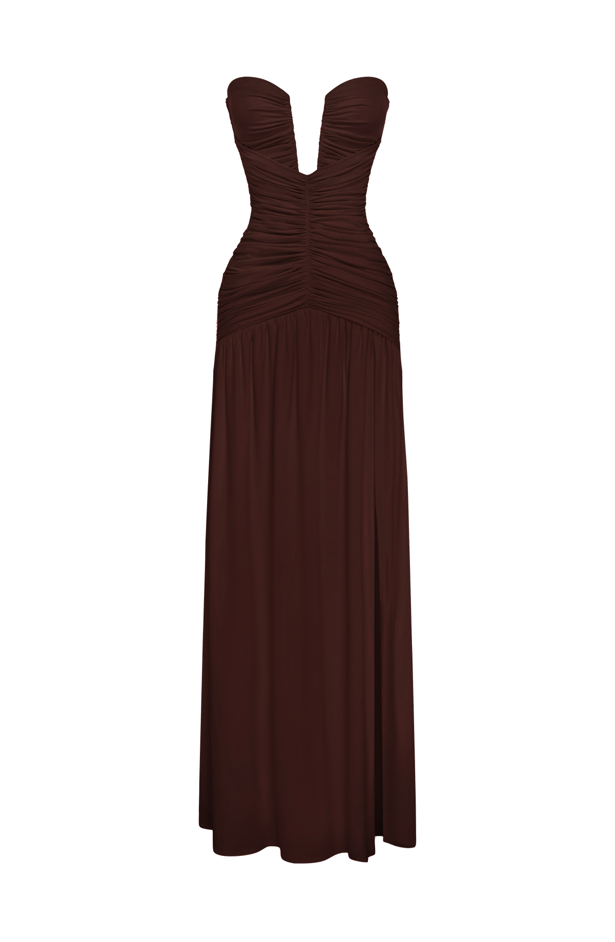 Junelle Maxi Dress in Plum Brown