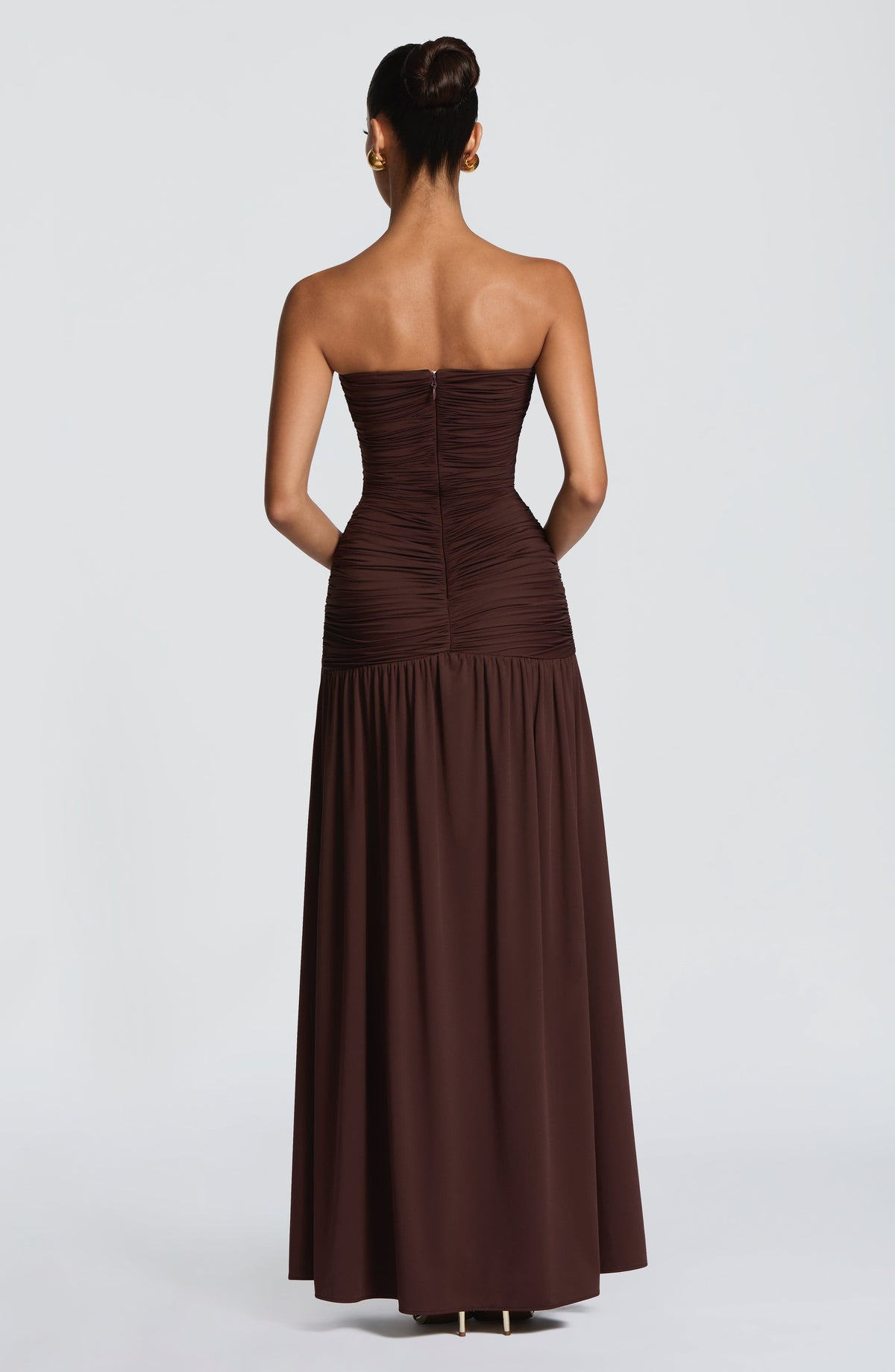 Junelle Maxi Dress in Plum Brown