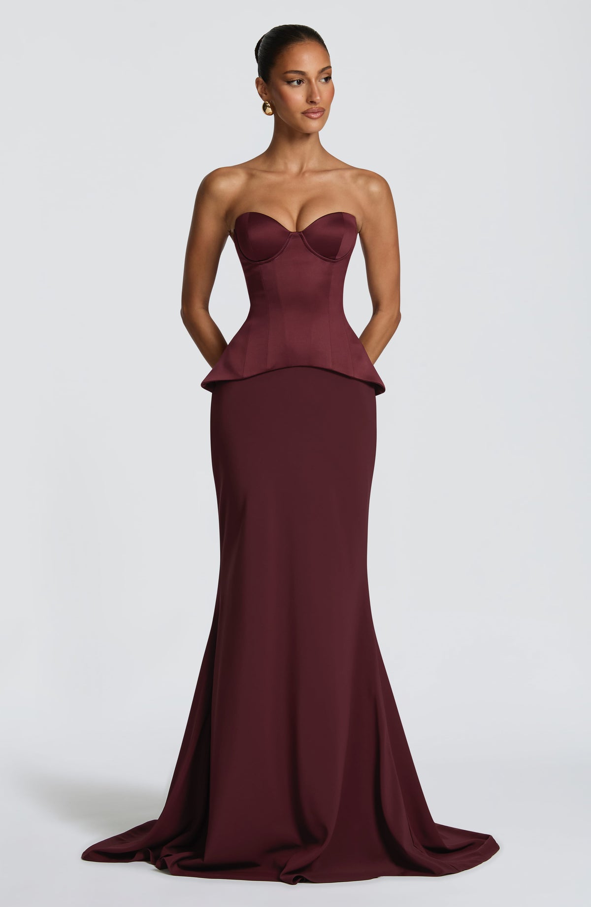 Kaiana Maxi Skirt in Cherry Lacquer