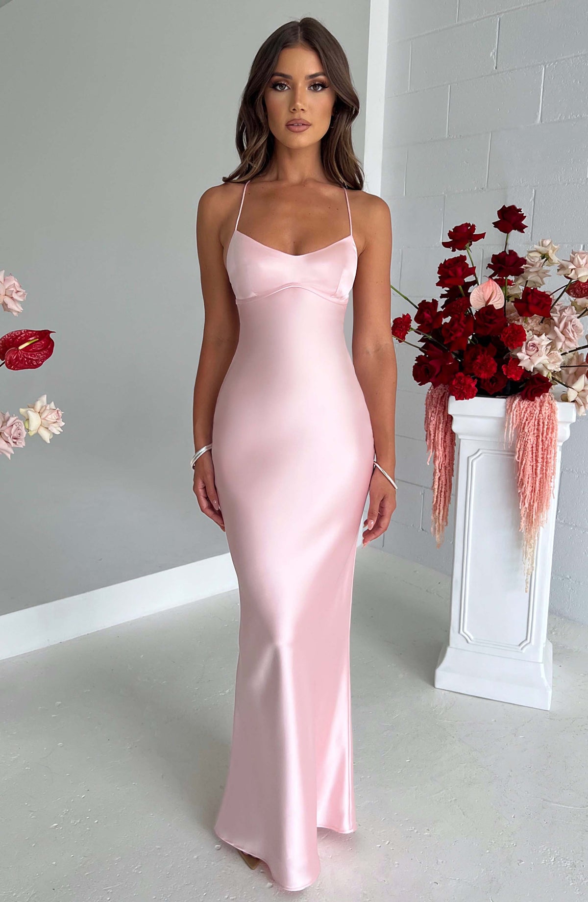 Malikah Maxi Dress in Blush