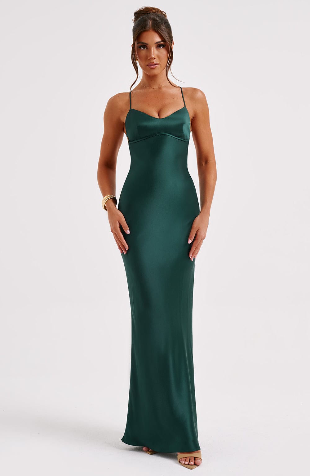 Malikah Maxi Dress in Emerald