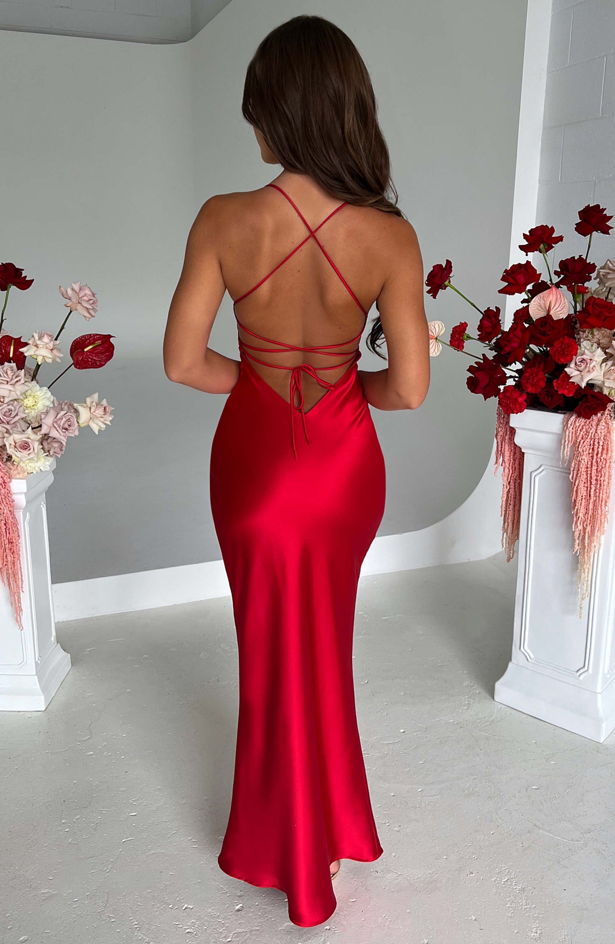Malikah Maxi Dress in Red