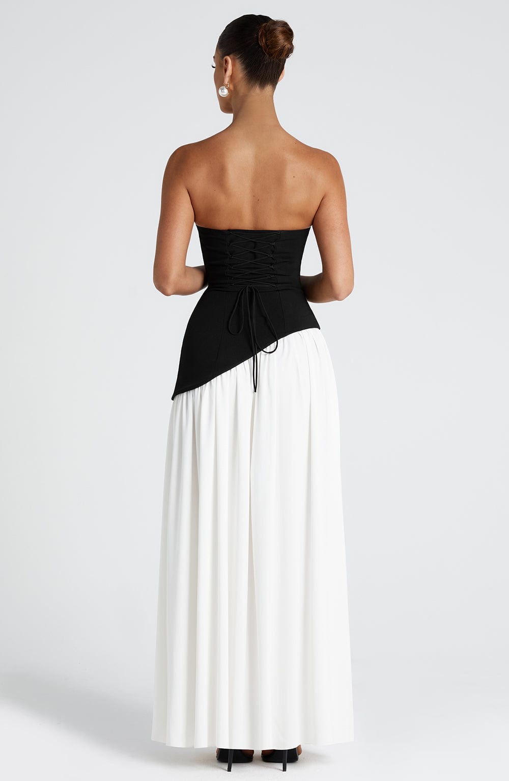 Maliyana Maxi Dress in Black/White