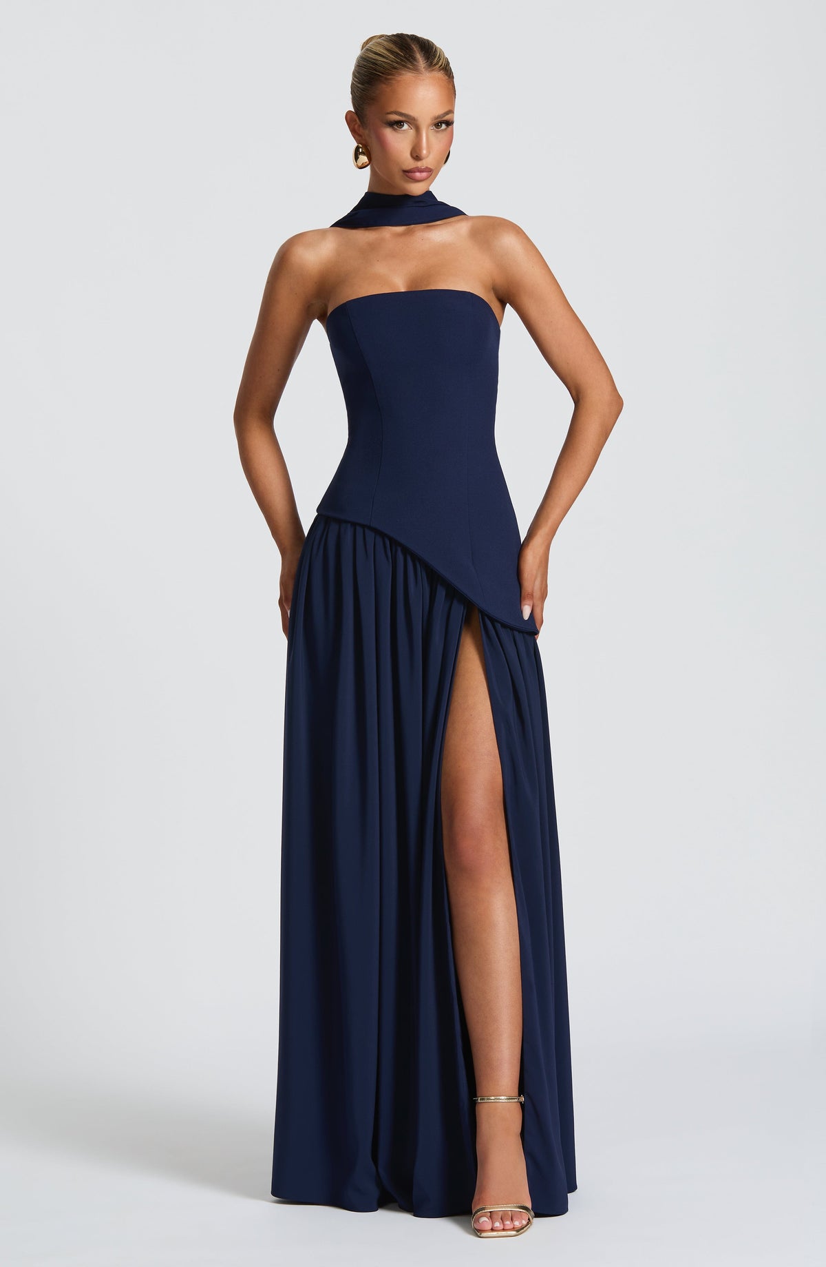 Maliyana Maxi Dress in Navy