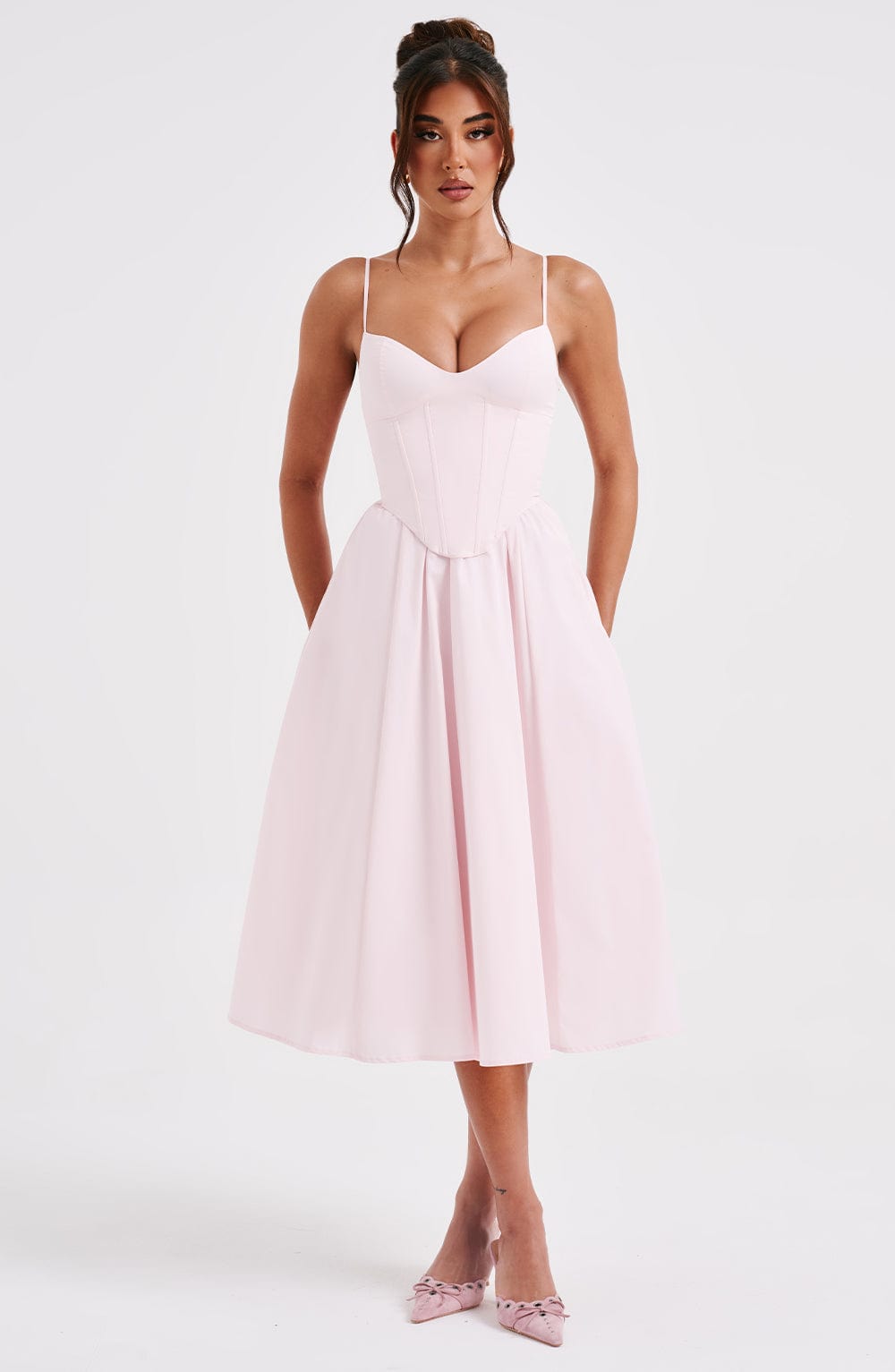 Mariella Midi Dress in Blush