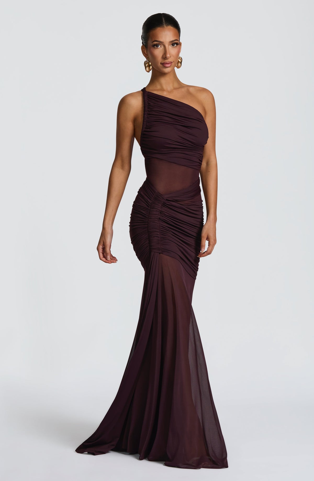 Marielle Maxi Dress in Plum