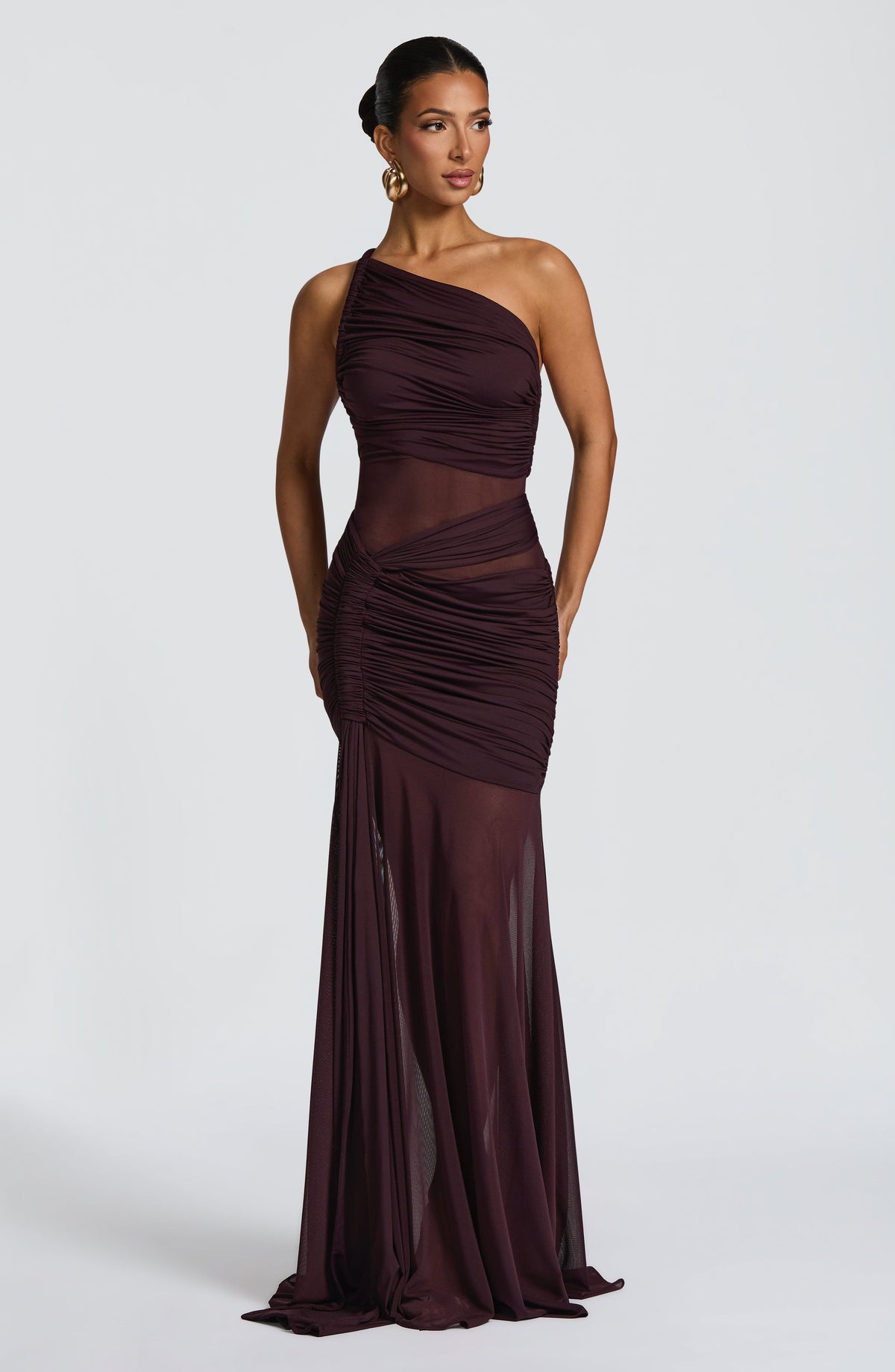 Marielle Maxi Dress in Plum