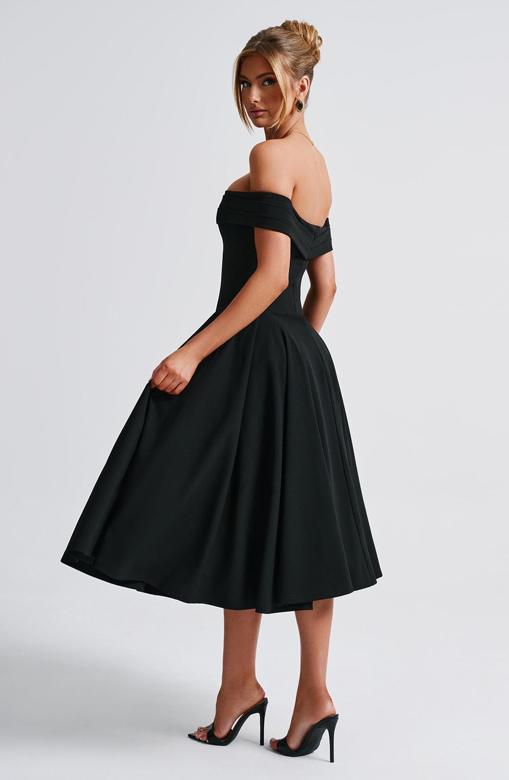 Marinda Midi Dress in Black