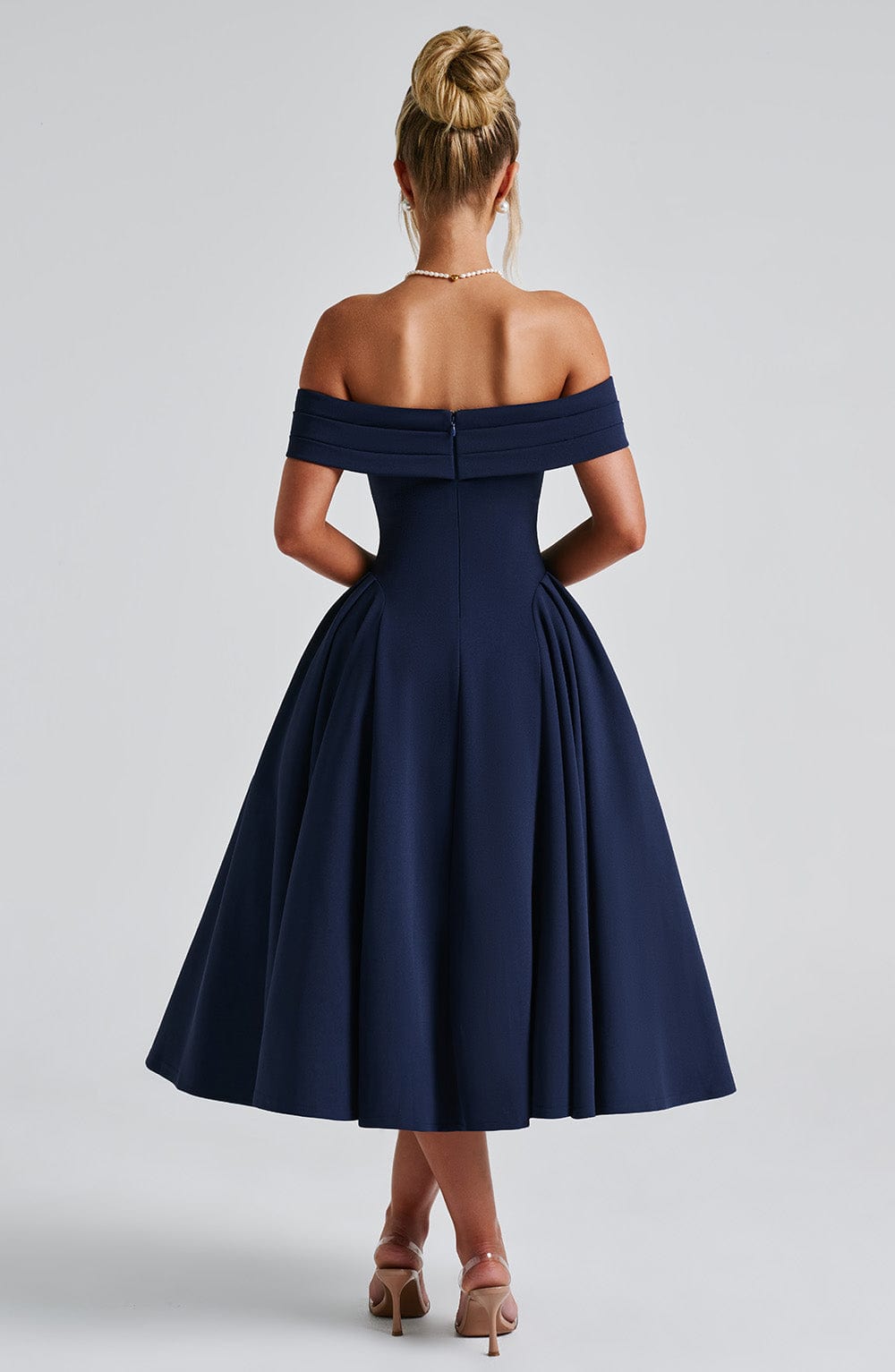 Marinda Midi Dress in Navy