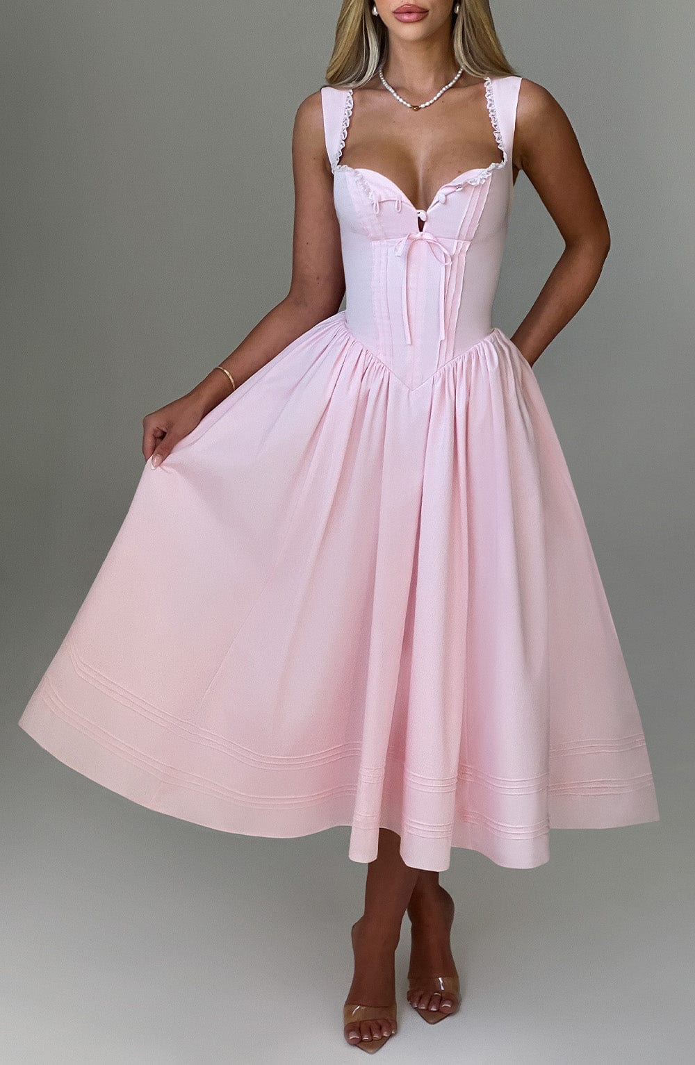 Marlene Midi Dress in Blush