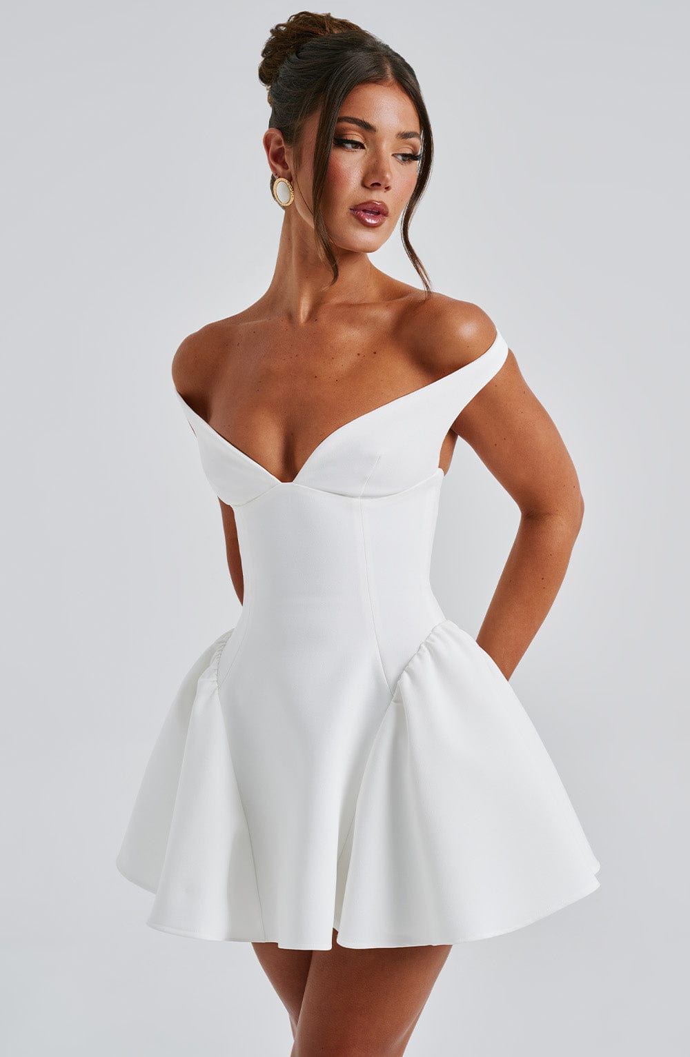 Marlie Mini Dress in Ivory
