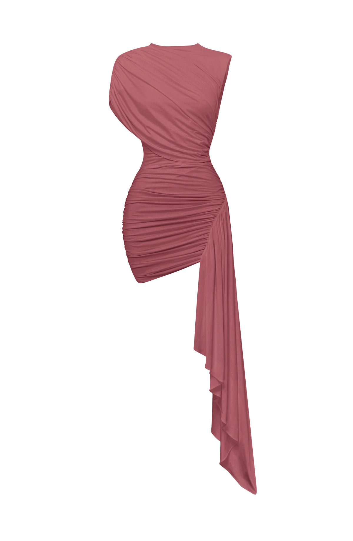 Marnia Mini Dress in Rose Brown