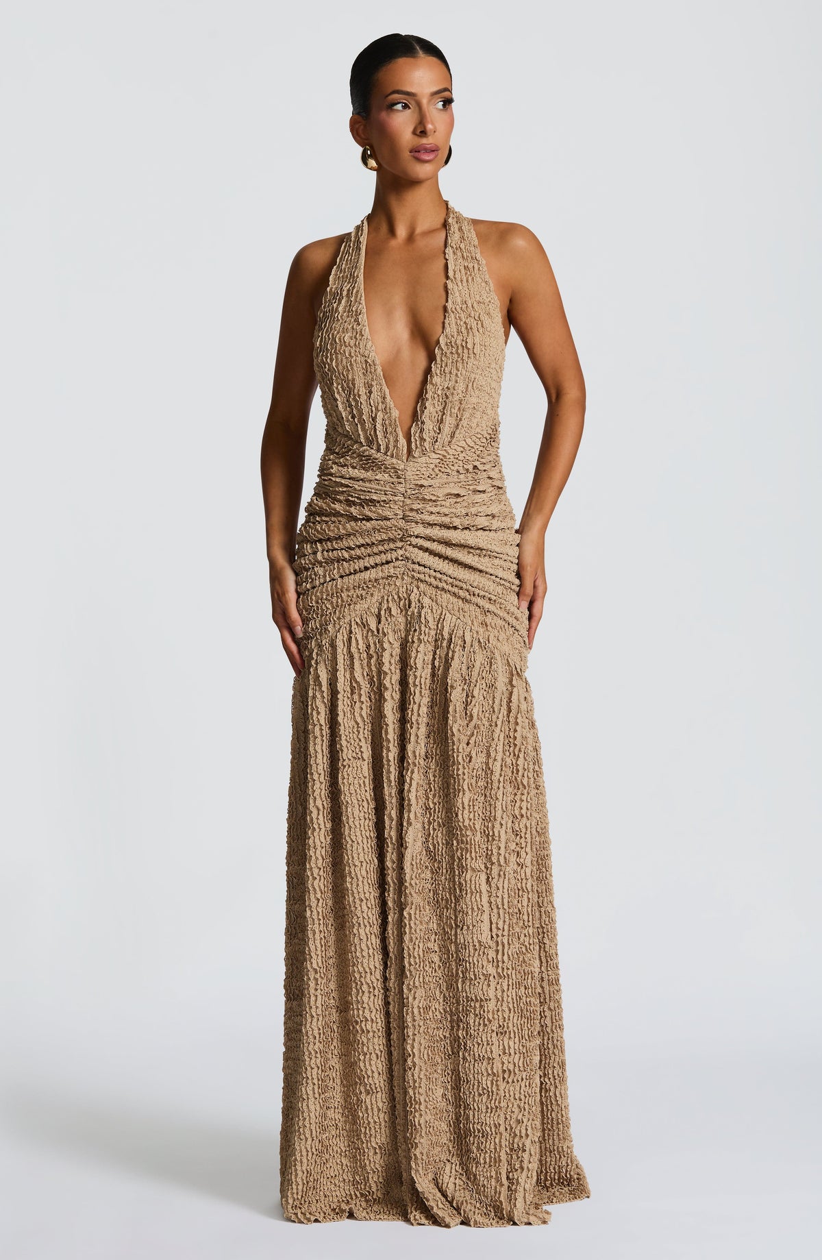 Minerve Maxi Dress in Beige
