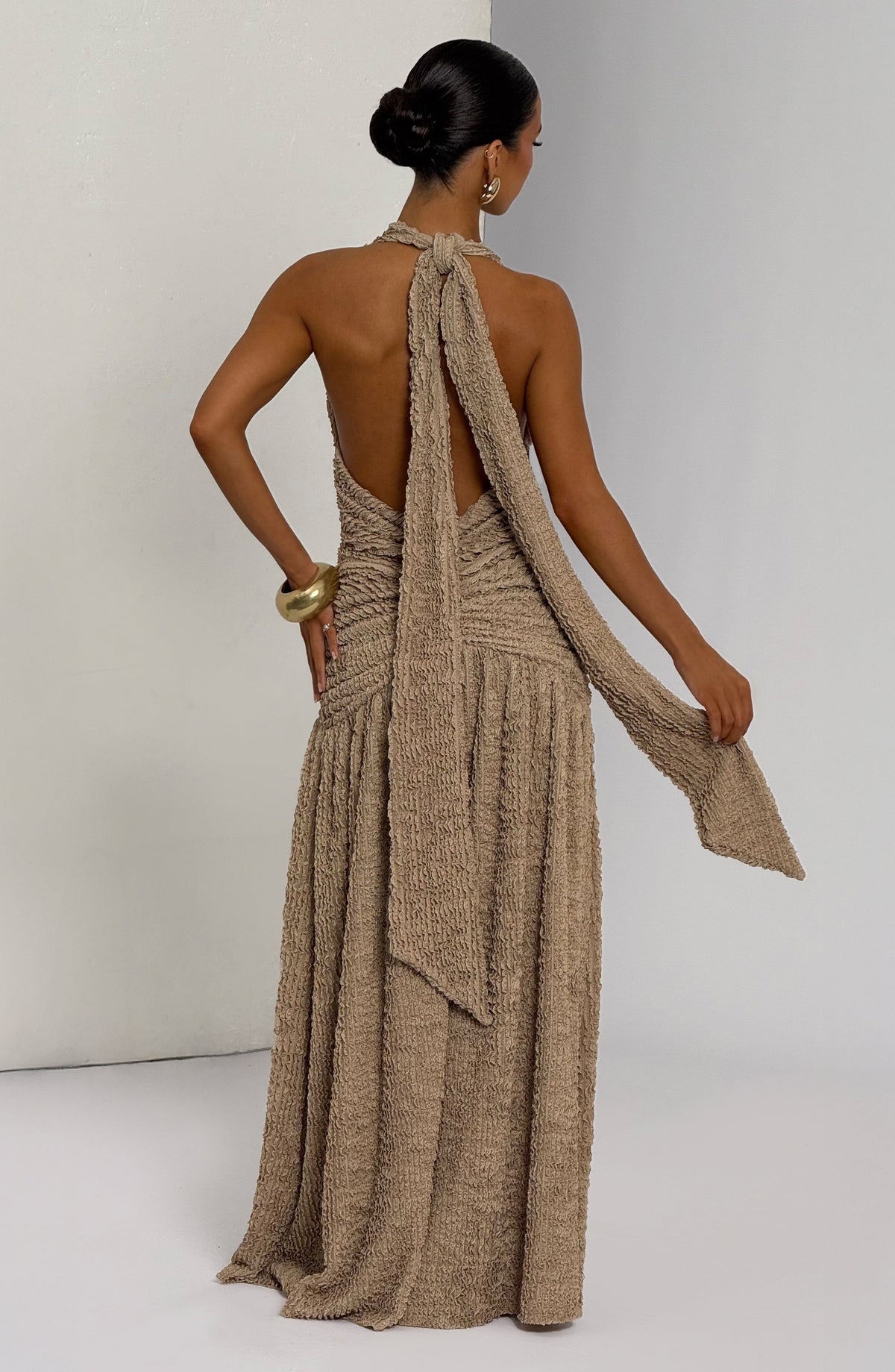 Minerve Maxi Dress in Beige
