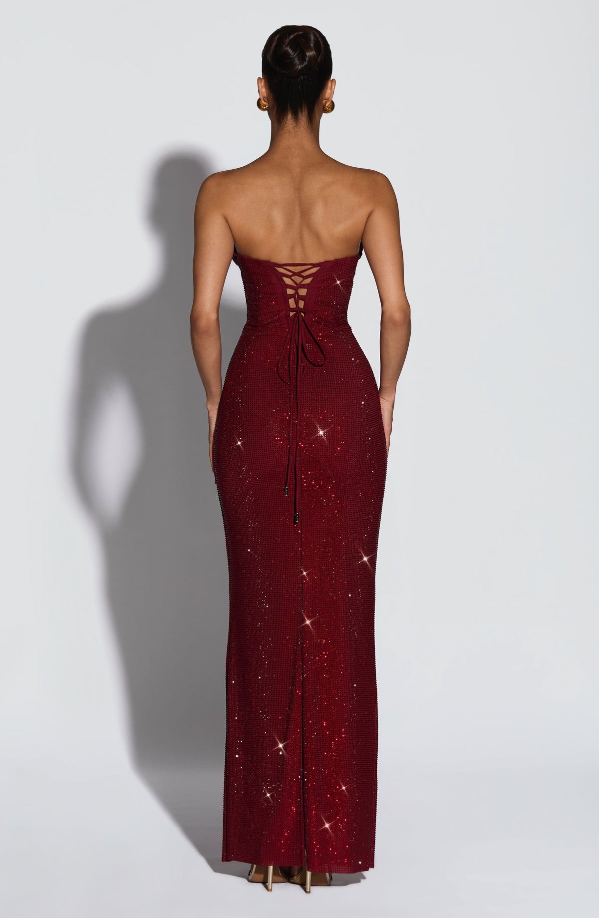 Mirabelle Maxi Dress in Burgundy