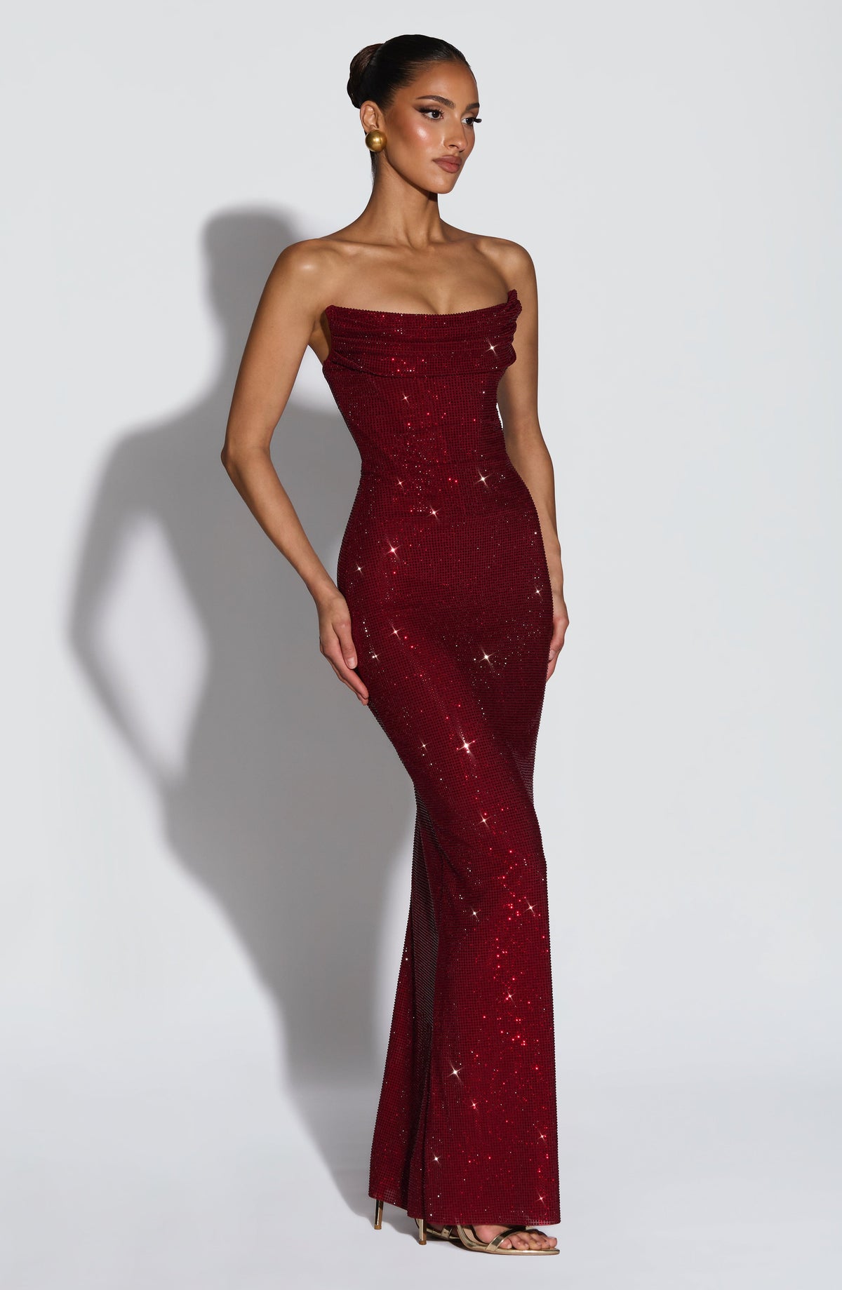Mirabelle Maxi Dress in Burgundy