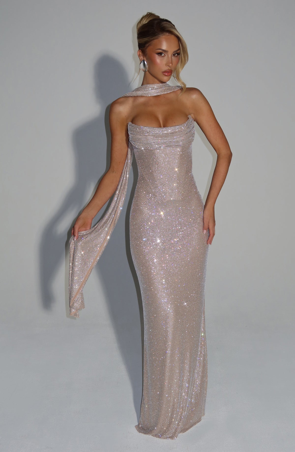 Mirabelle Maxi Dress in Nude