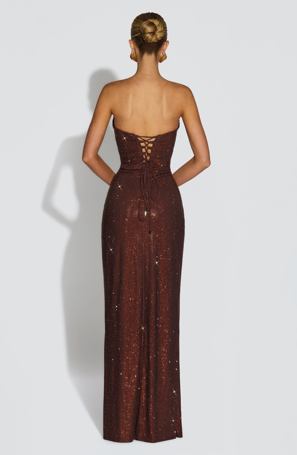 Mirabelle Maxi Dress in Plum Brown