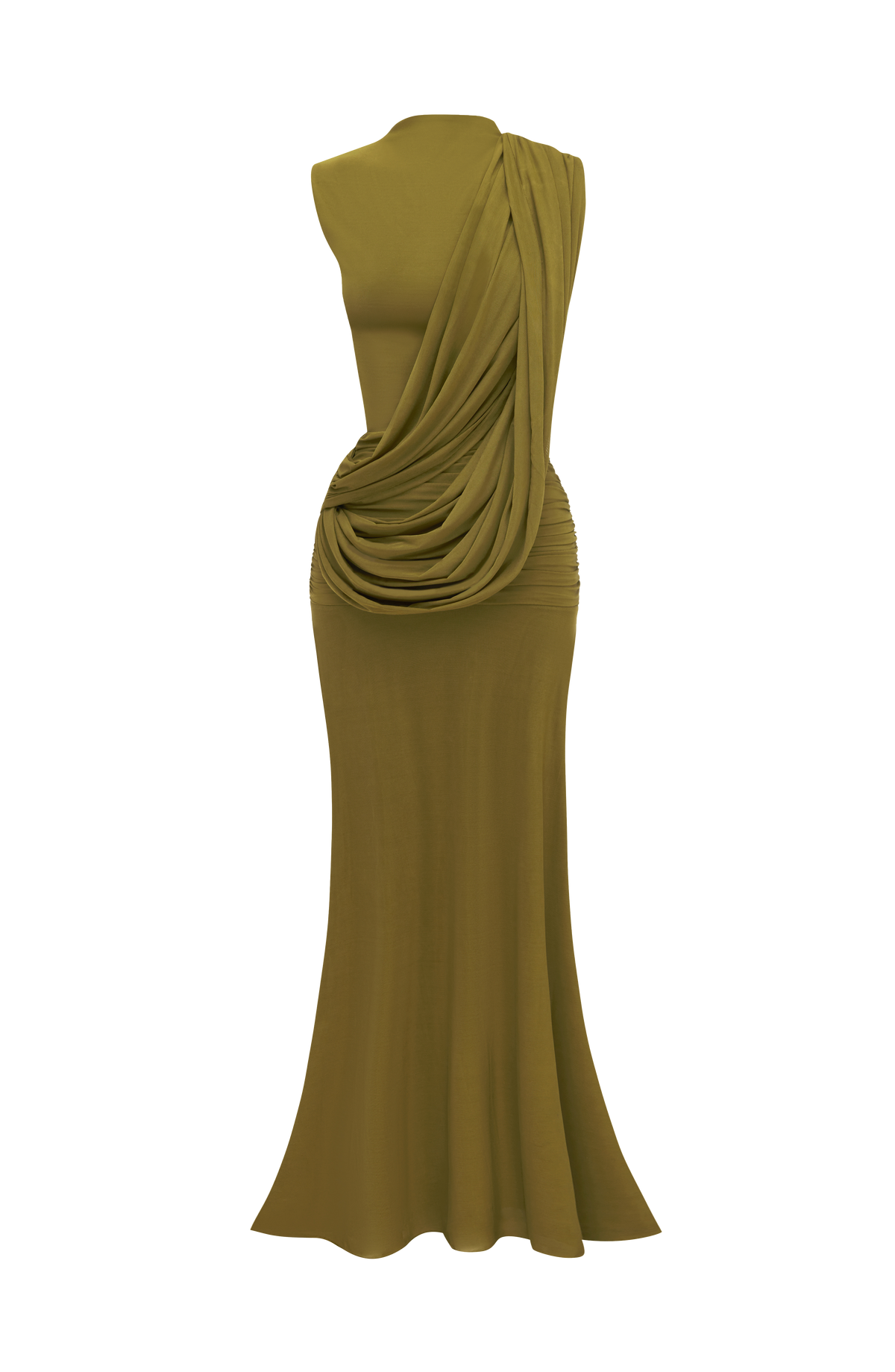 Mireille Maxi Dress in Deep Olive