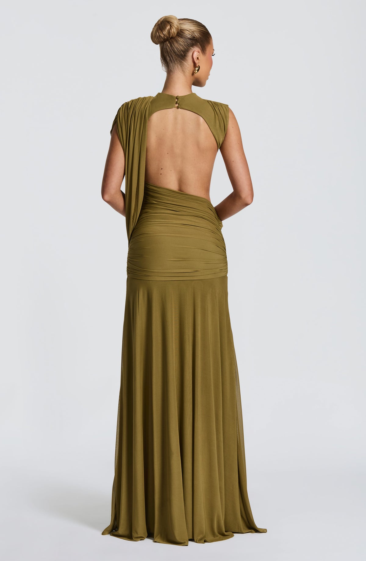 Mireille Maxi Dress in Deep Olive