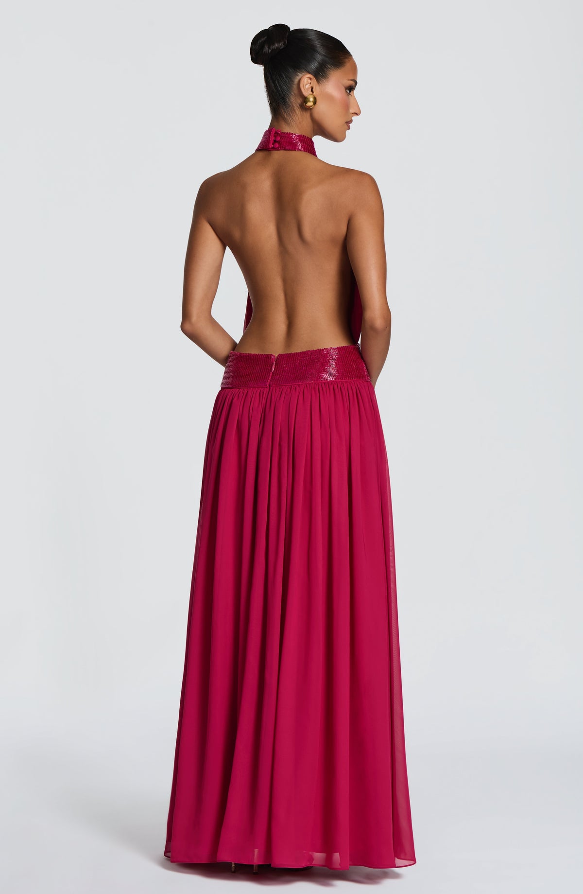 Rosaline Maxi Dress in Raspberry